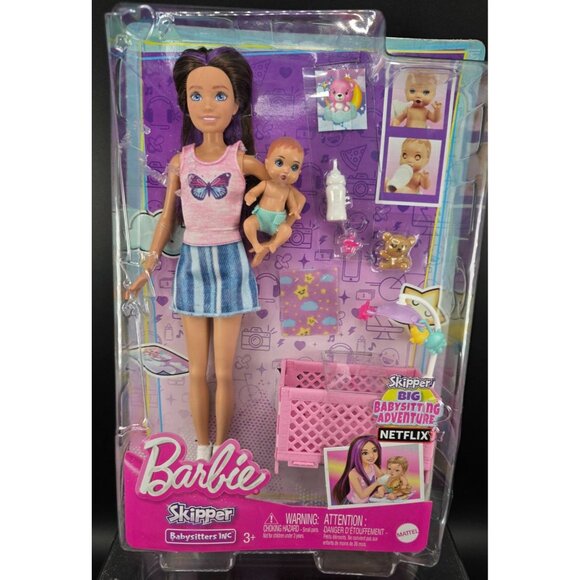 Barbie Skipper Babysitters Inc Doll Playset FUN Baby Care Accessories - Picture 8 of 9